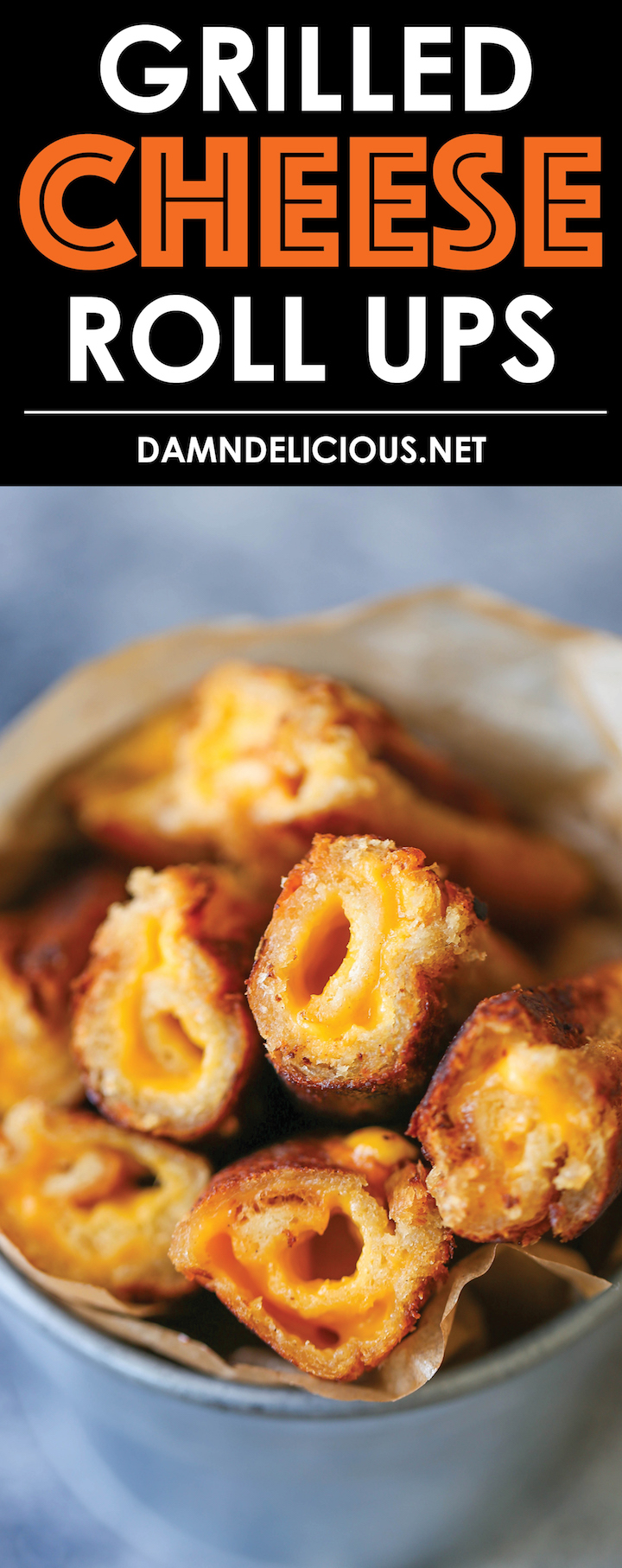 Grilled Cheese Roll Ups - So much easier/tastier than traditional grilled cheese! 3 ingredients is all you need for this epic cheesiness!