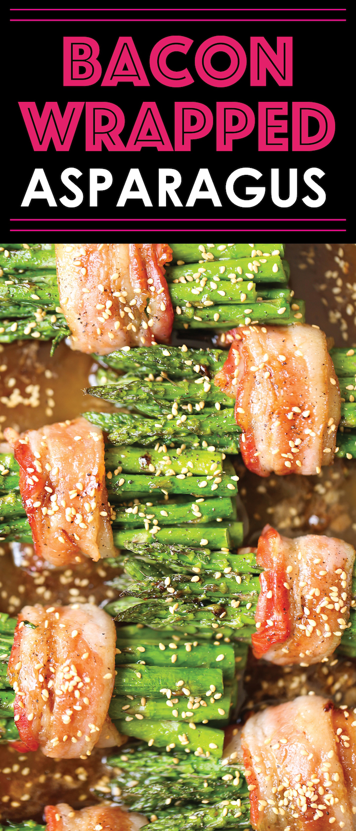 Bacon Wrapped Asparagus - Asparagus bundles wrapped in crisp-tender bacon in a buttery brown sugar glaze - grilled or baked! Can be prepped in advance!