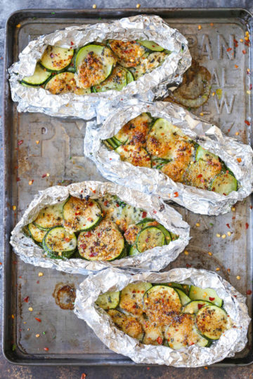 Zucchini Parmesan Foil Packets