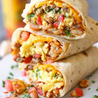Freezer Breakfast Burritos