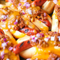 Baked Chili Cheese Dogs