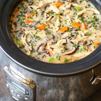 Slow Cooker Chicken and Wild Rice Soup
