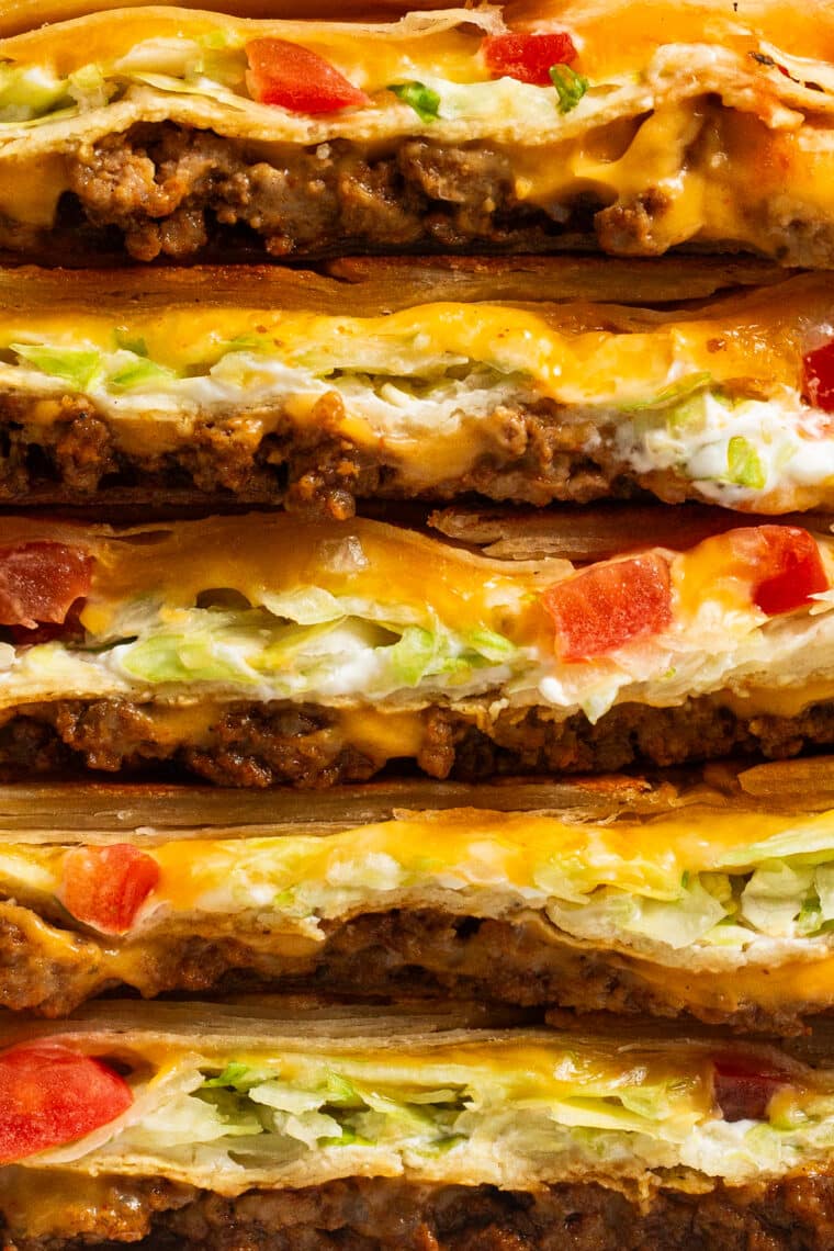 Homemade Crunch Wrap Supreme - A complete DIY Taco Bell copycat version completely homemade, made so much healthier and tastier (and so customizable). So easy, so so good!