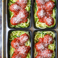 Zucchini Noodles with Turkey Meatballs