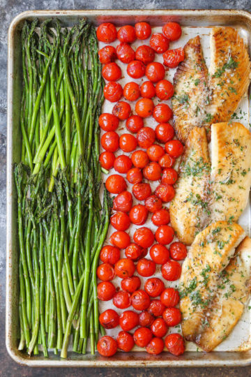 Sheet Pan Garlic Butter Tilapia