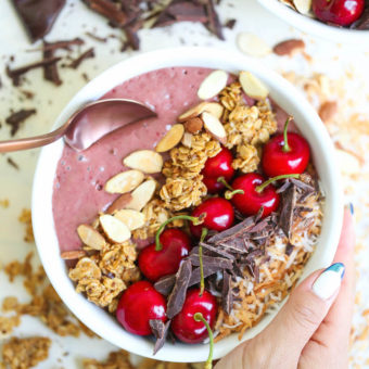 Dark Cherry Smoothie Bowls