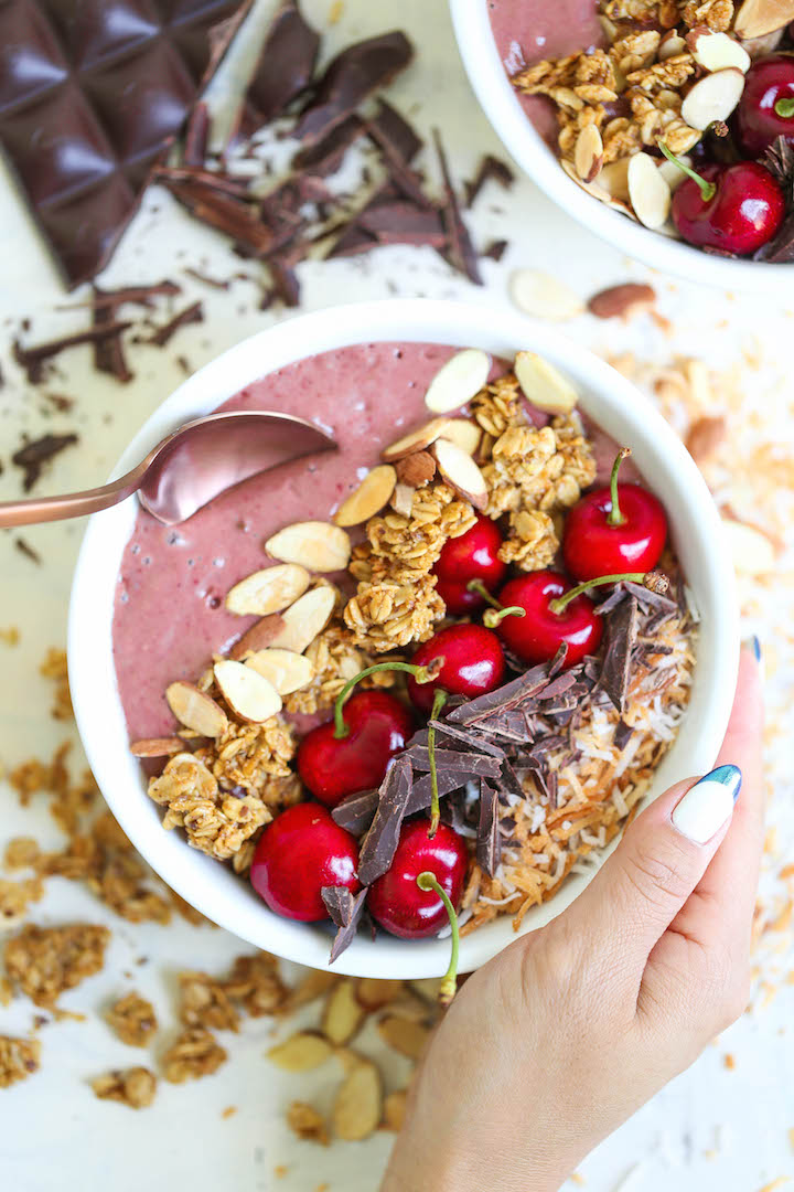 Dark Cherry Smoothie Bowls