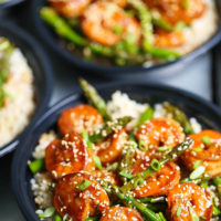 Shrimp and Asparagus Stir Fry Meal Prep
