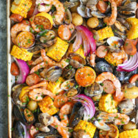 Sheet Pan Clam Bake