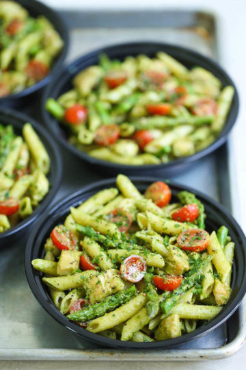 Chicken Pesto Pasta Meal Prep