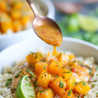 Mango Chicken with Coconut Rice