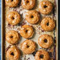 Baked Pumpkin Donuts with Maple Glaze