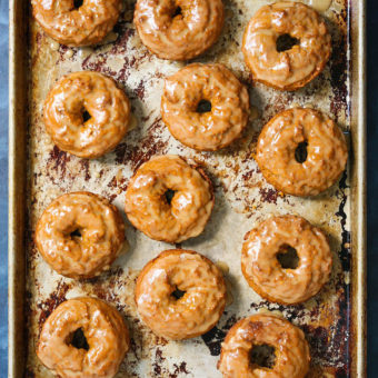 Baked Pumpkin Donuts with Maple Glaze