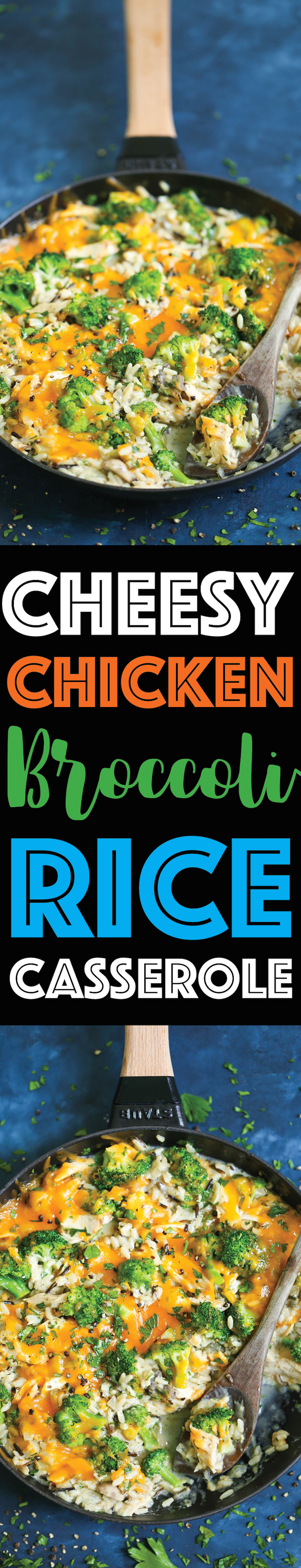 Cheesy Chicken and Broccoli Rice Casserole - ALWAYS A WINNER! Can be made ahead of time, and leftovers taste even better! So cheesy, comforting and hearty!