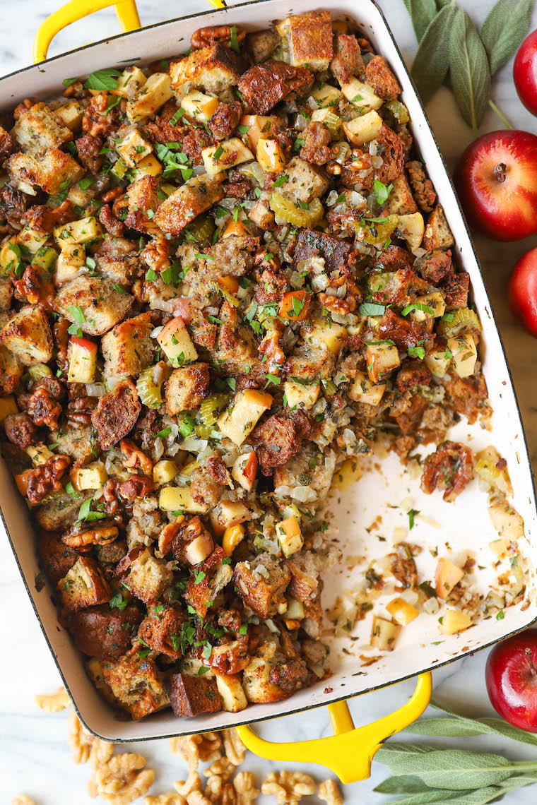 Apple Walnut Sausage Stuffing