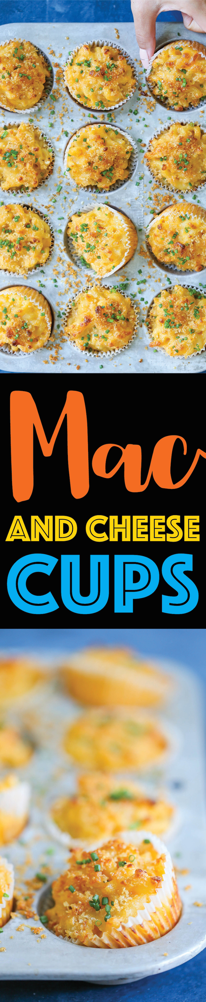 Mac and Cheese Cups - Macaroni and cheese baked to perfection in muffin tins! Great for holidays and lunch boxes - it's portable and makes for easy serving!