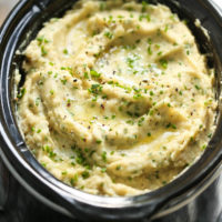 Slow Cooker Cauliflower Mashed Potatoes
