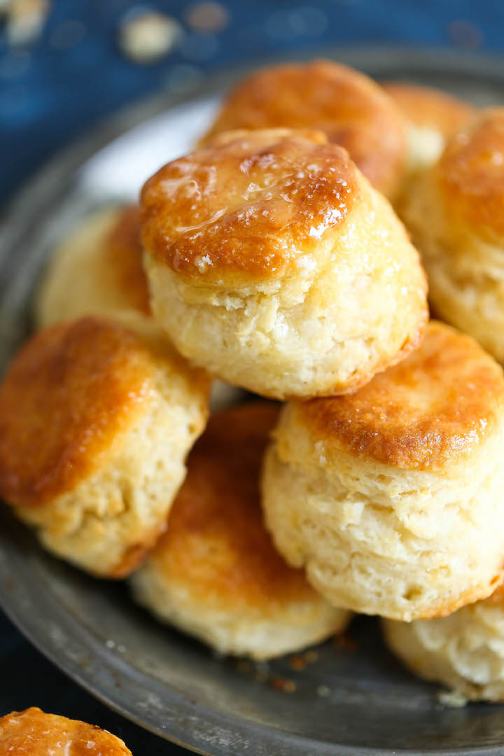 Flaky Mile High Biscuits - Warm and fresh from your oven. So soft, buttery, golden brown and irresistible. Homemade perfection in every bite.
