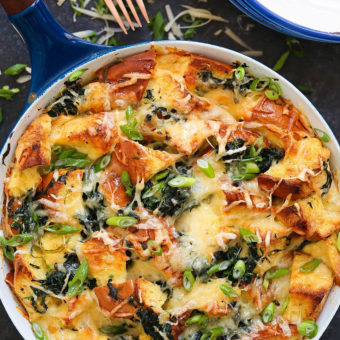 Spinach and Cheese Strata