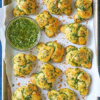 Pesto Garlic Knots