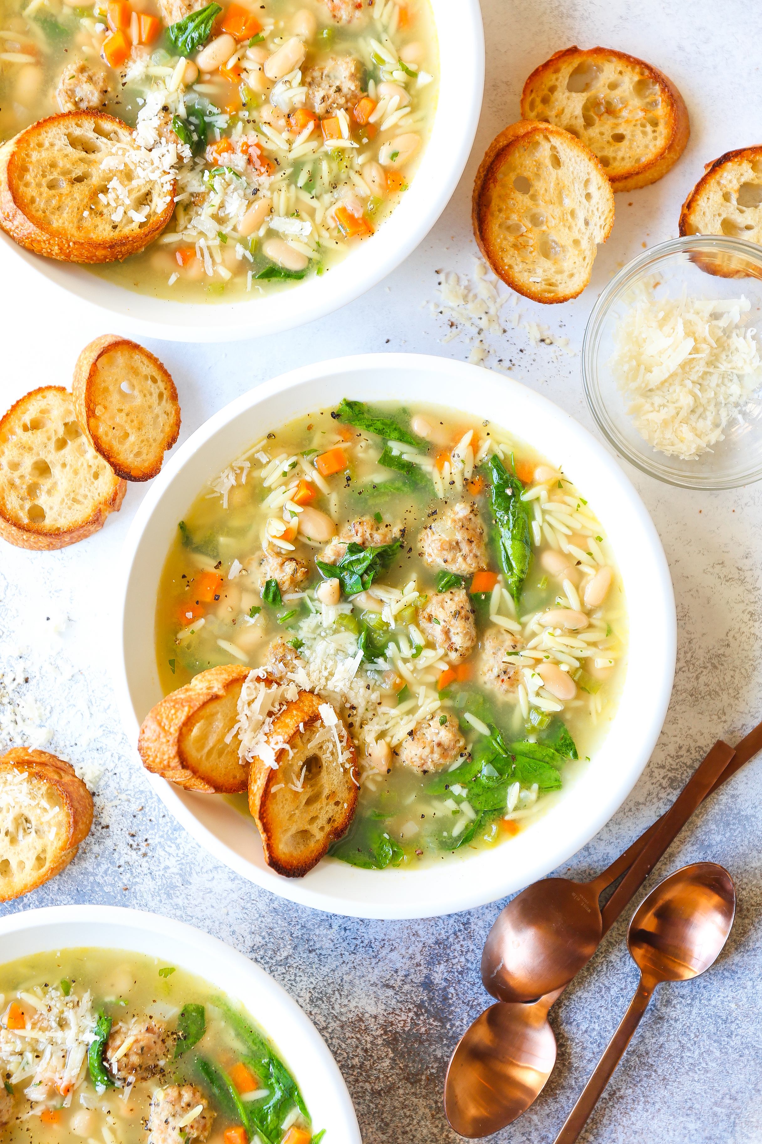 Spinach and White Bean Meatball Soup Meatball Soup Recipe