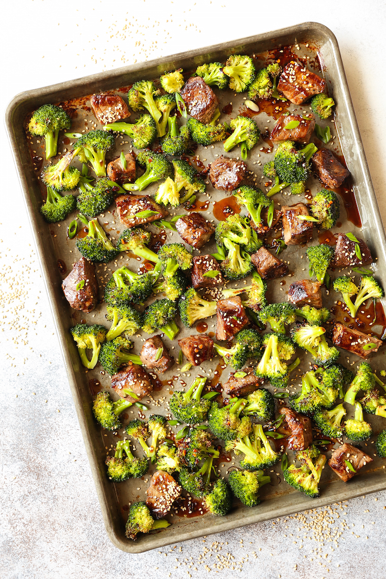 Sheet Pan Beef and Broccoli - Say hello to the easiest beef and broccoli! No fuss, less dishes yet it's 10000x better than take-out. Win-win!