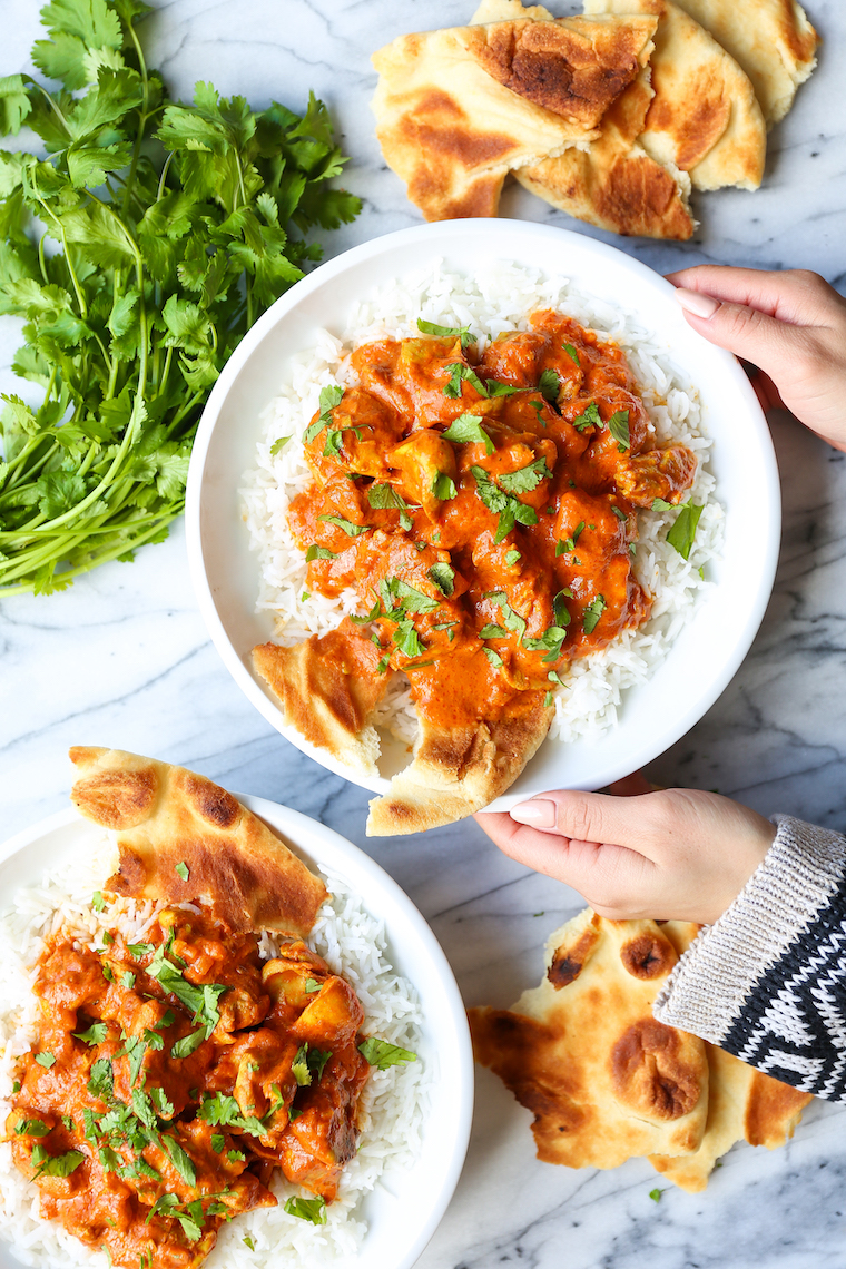 Slow Cooker Indian Butter Chicken - Simple prep, zero fuss! Restaurant-quality chicken made easily in the crockpot. Serve with rice + naan.