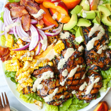 Rosemary Chicken and Peach Salad