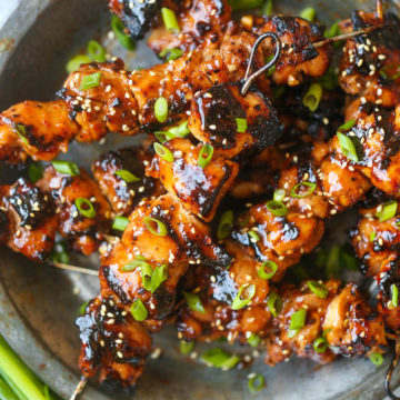 Honey Garlic Asian Chicken Kabobs