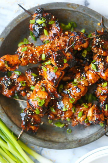 Honey Garlic Asian Chicken Kabobs