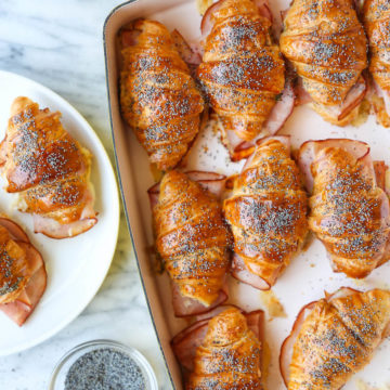 Baked Ham and Cheese Croissants