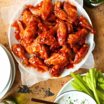 Honey Buffalo Wings with Homemade Ranch