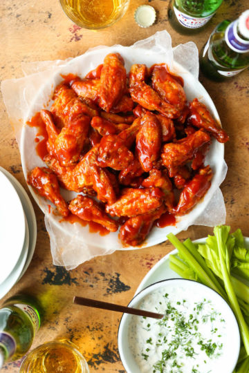 Honey Buffalo Wings with Homemade Ranch