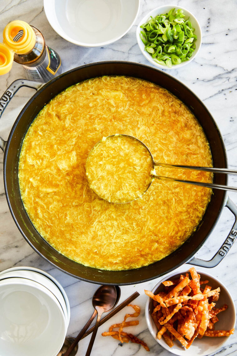 Egg Drop Soup - So much better than restaurant-quality! Made so easily right at home with a super short ingredient list. So good, so so cozy!