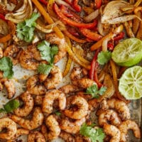 Sheet Pan Shrimp Fajitas
