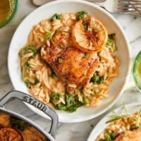 One Pot Lemon Chicken and Orzo
