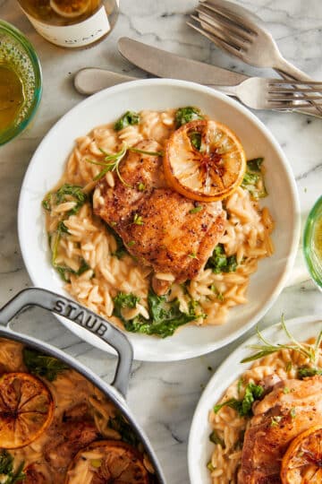 One Pot Lemon Chicken and Orzo