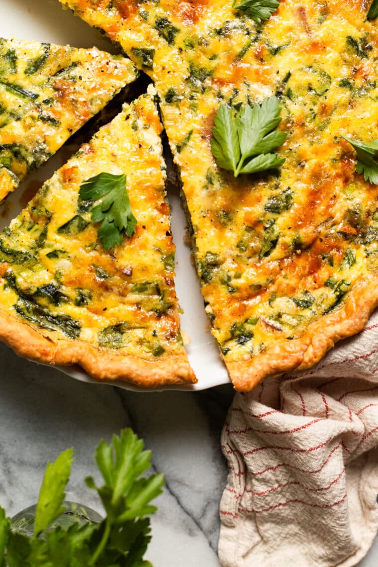 finished easy quiche close up